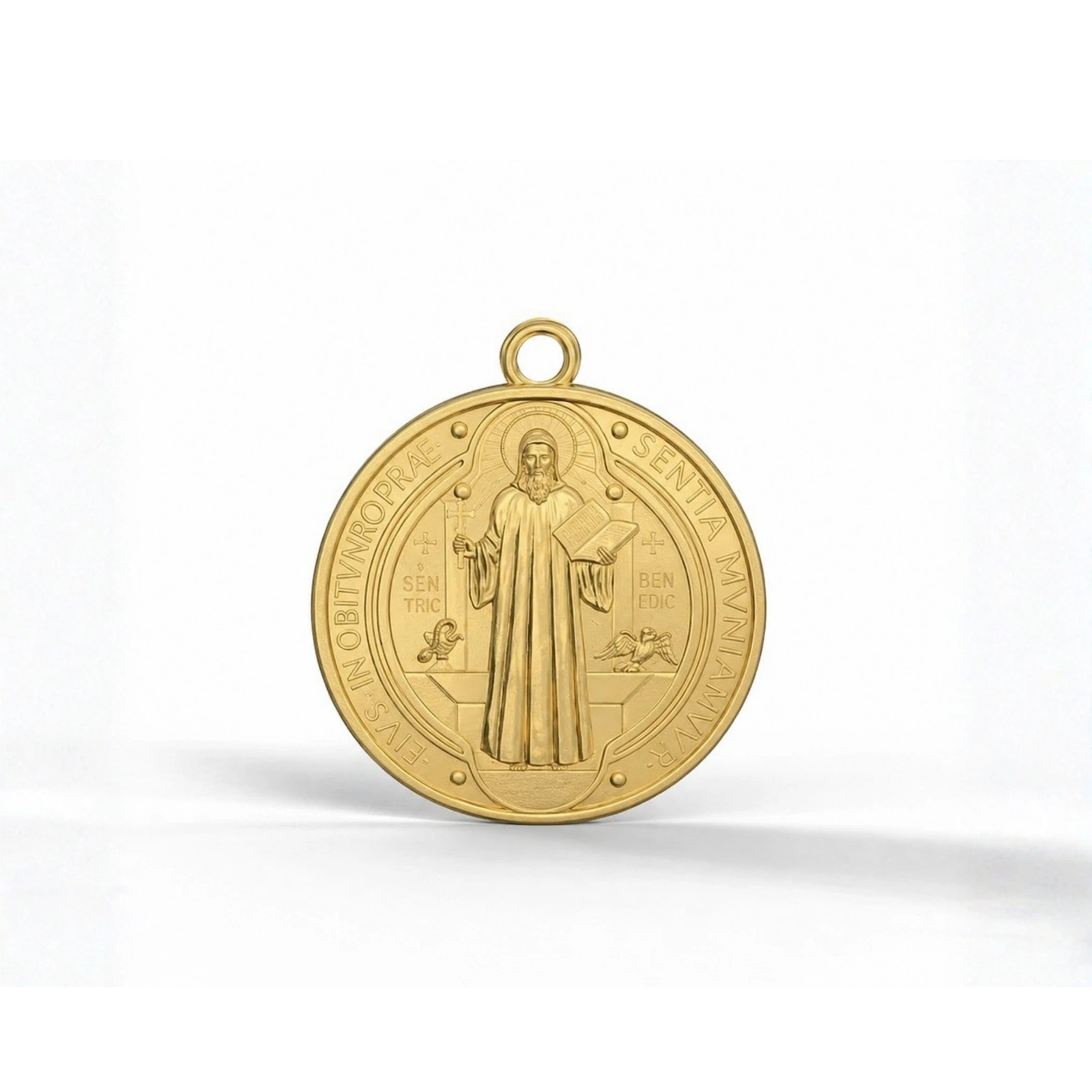PINGENTE DE MOEDA MEDALHA DE SÃO BENTO 2,0X2,0