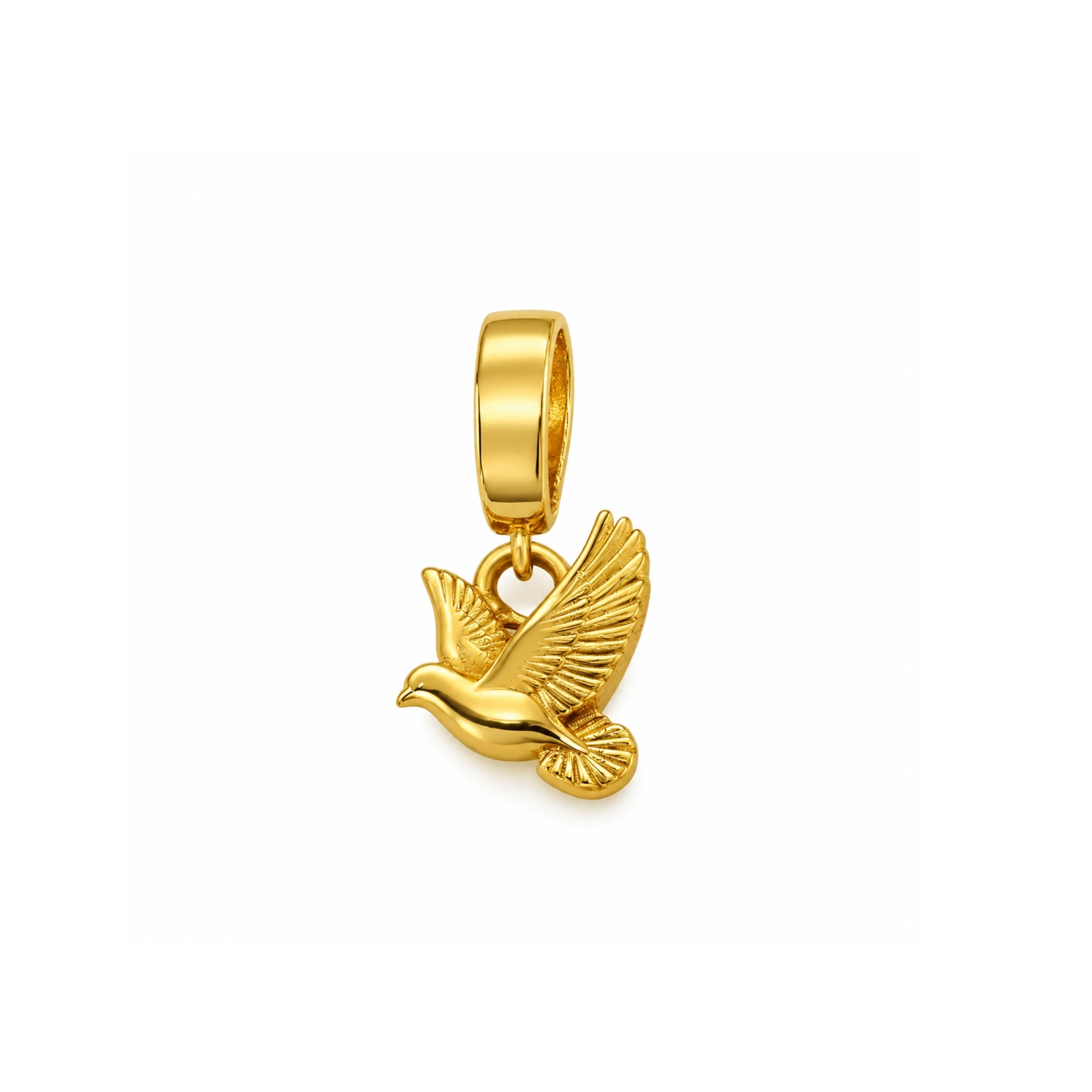 PINGENTE DE MOEDA PASSÁRO DE TAMANHO 1,0 X 1,0
