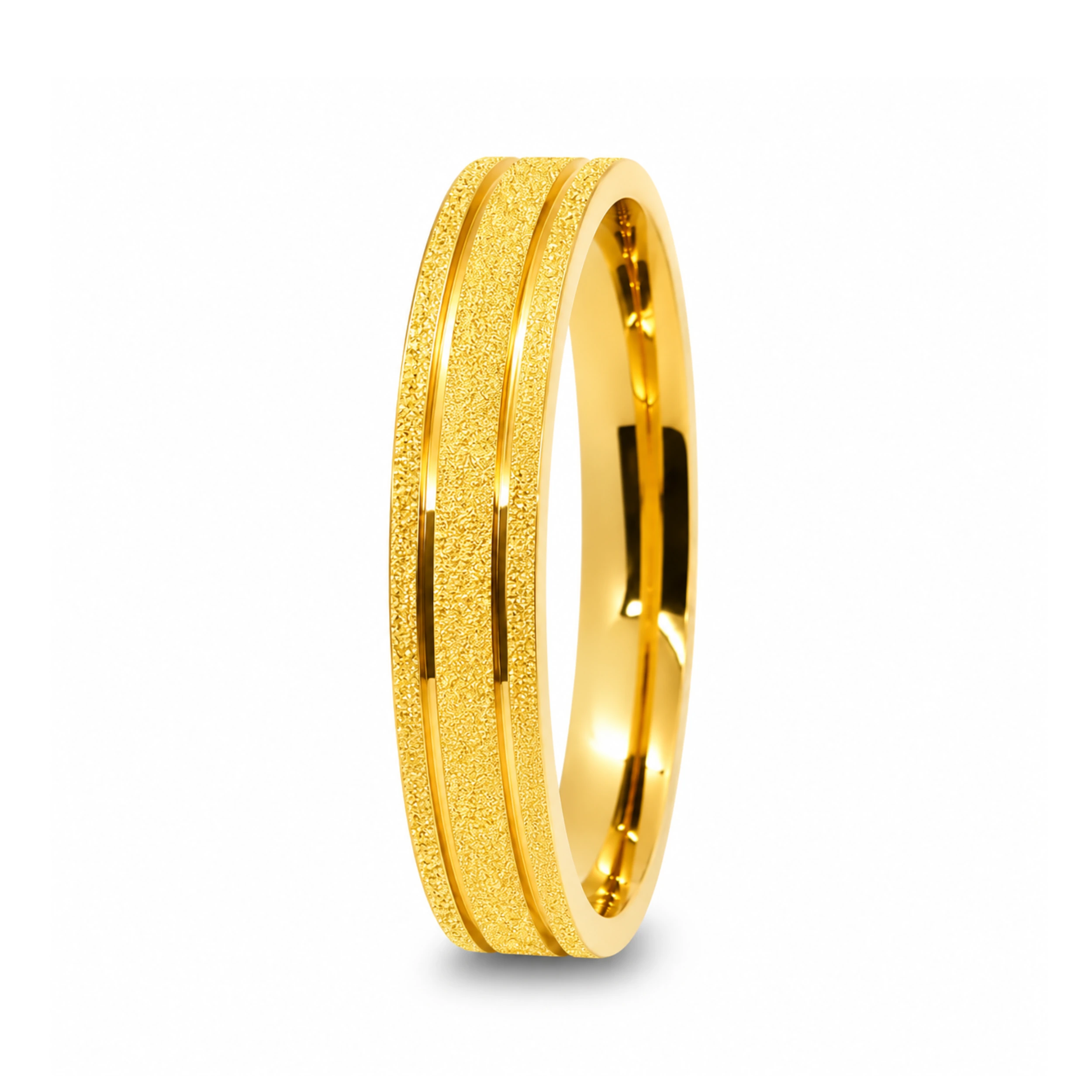 ALIANÇA DE MOEDA 4,0MM QUADRADA DIAMANTADA C/02 FRISO 0,50