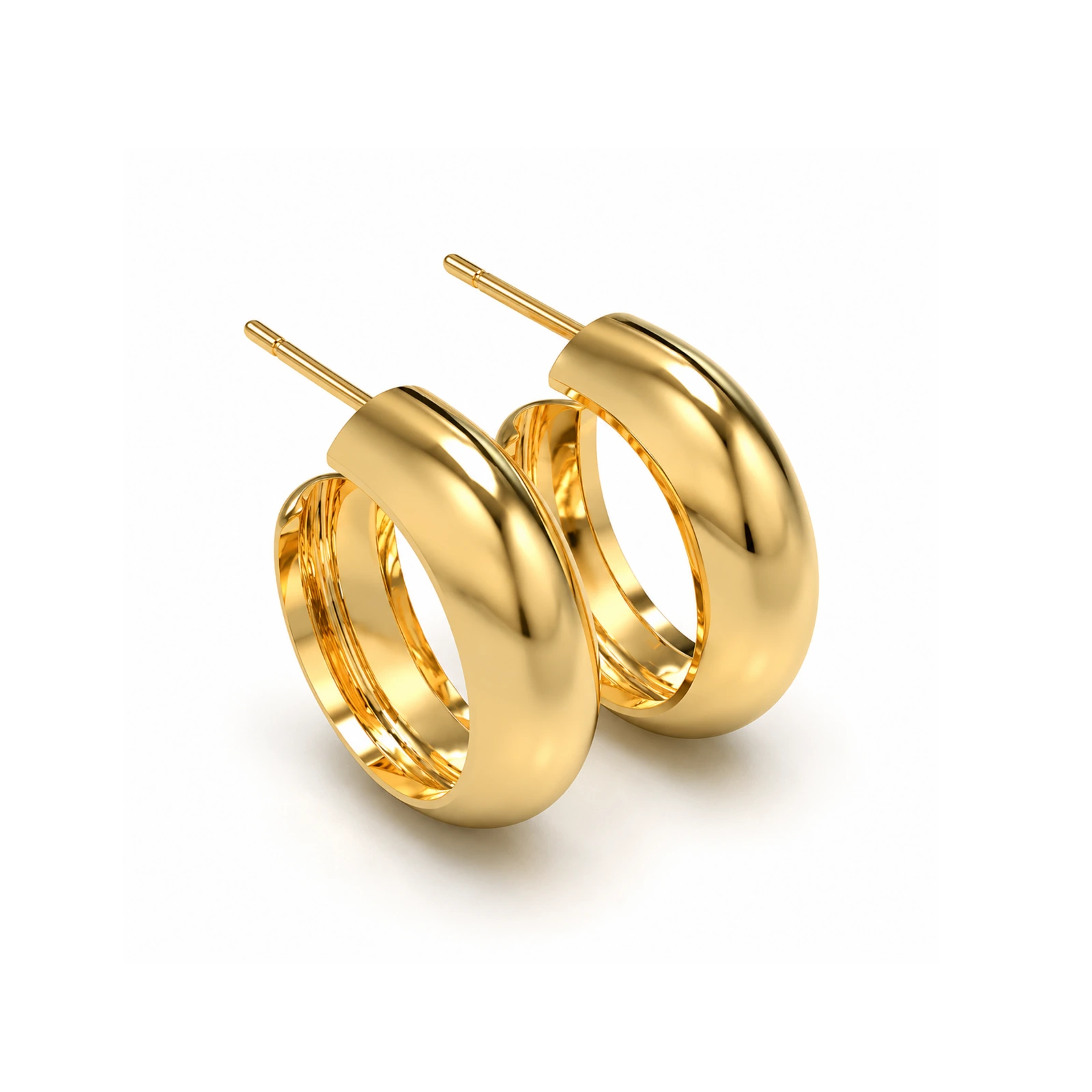 BRINCO DE MOEDA ARGOLA 19 X 19MM+TARRAXA FOLHEADA A OURO